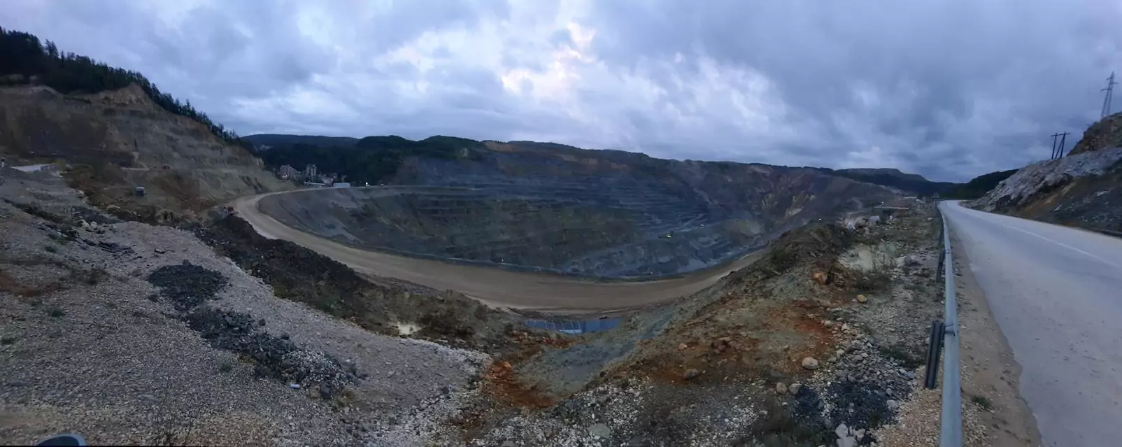 djerdap serbia majdanpek mine road panoramic