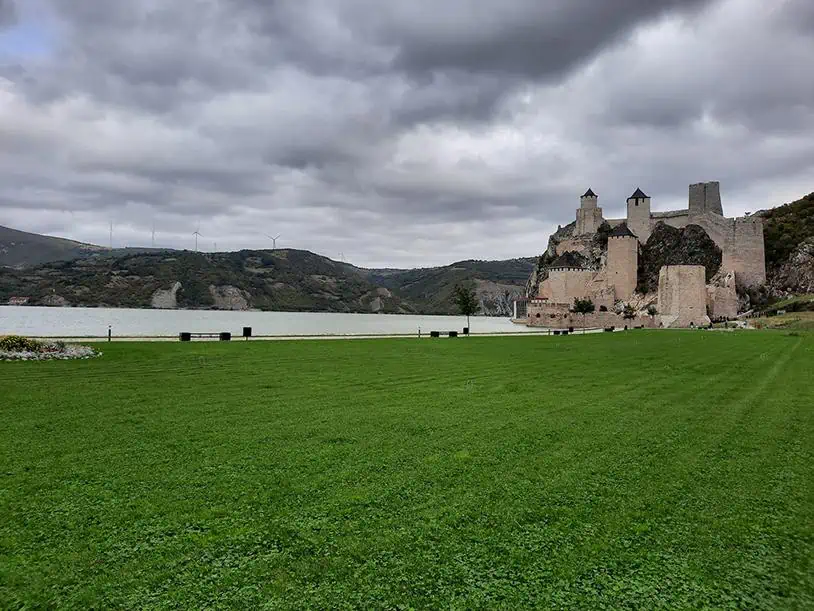 golubac fortress serbia view lawn