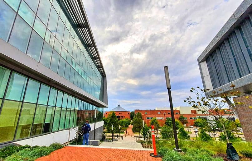 hunt library university north carolina us outdoor staircase