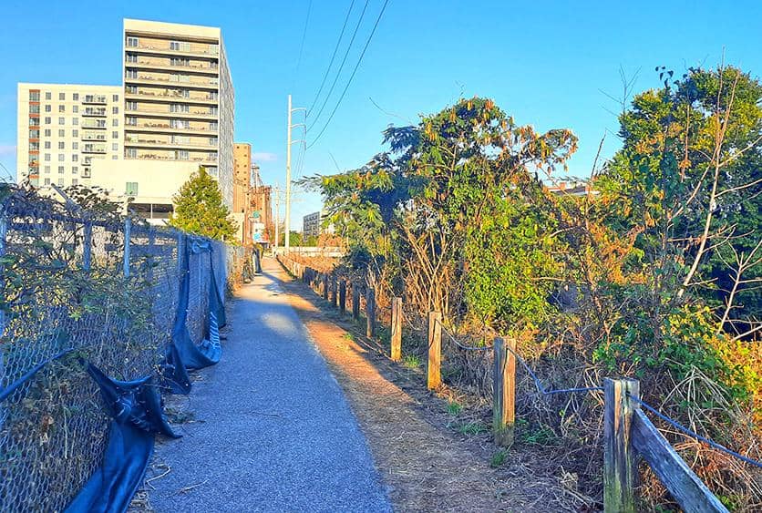 manchester floodwall walk richmond virgina us path