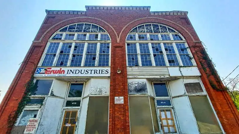 buffalo mill historic district south carolina us erwin building facade