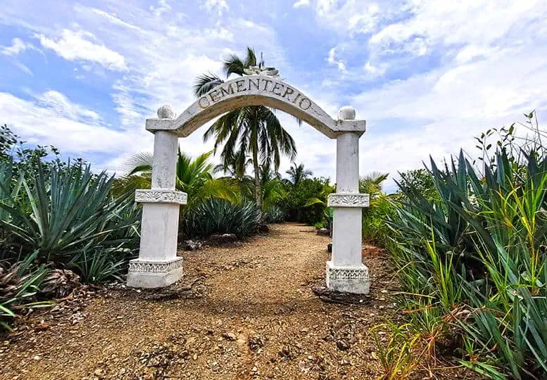 cabuya island cemetery costa rica main gate