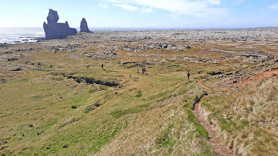 londrangar iceland path viewpoint