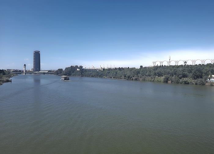 Cohete Ariane 4 Space Rocket Seville Sevilla Spain channel Guadalquivir River