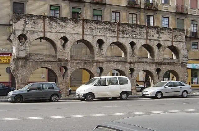 Canos de Carmona Seville Spain Sevilla Calle Luis Montoto double arch Roman aqueduct 2