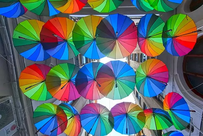 Pasajul Victoria Umbrella Street Bucharest Romania 3