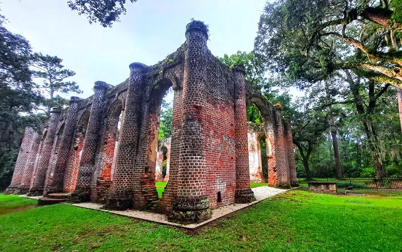 sheldon church ruins south carolina us building side