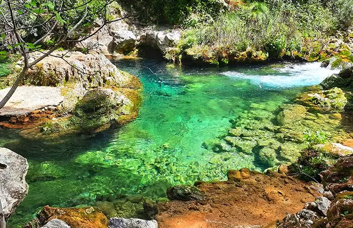 Akchour Morocco God Bridge emerald waters