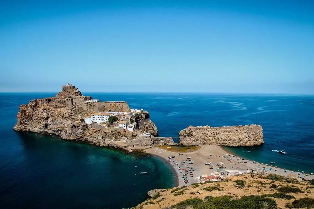 Penon de Velez de la Gomera Spain Morocco the shortest international border in the world 1