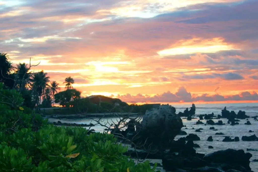 Nauru Pacific Ocean least visited country sunset