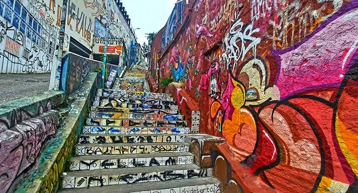 Escadaria do Patapio Sao Paulo Brazil mural graffiti Staircase 1