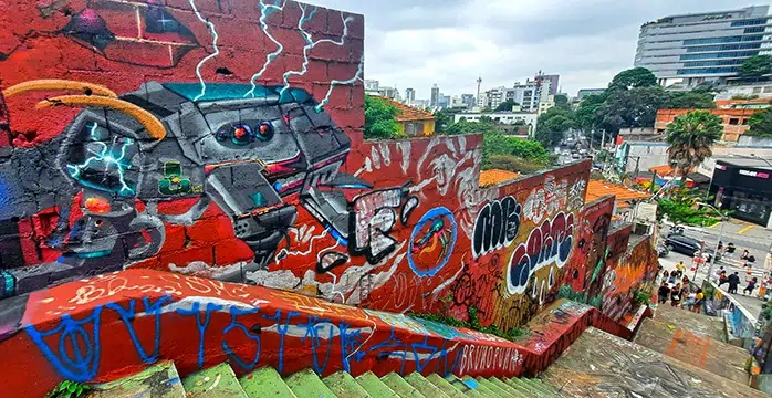 Escadaria do Patapio Sao Paulo Brazil mural graffiti Staircase 7