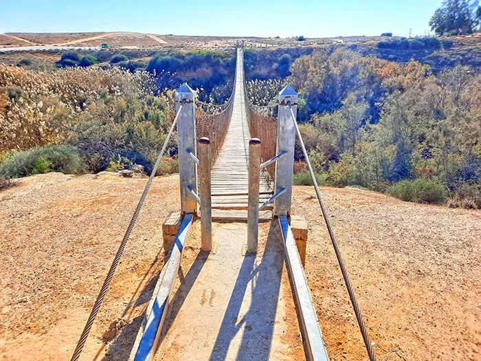 Suspension Bridge Nahal HaBesor Stream Israel 7