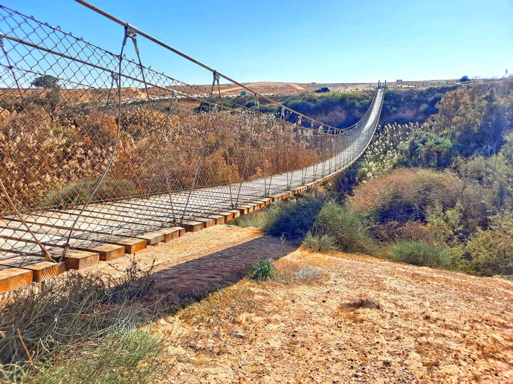 Suspension Bridge Nahal HaBesor Stream Israel 8