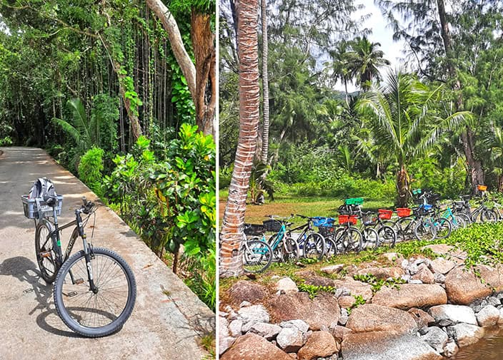 la digue seychelles bicycle